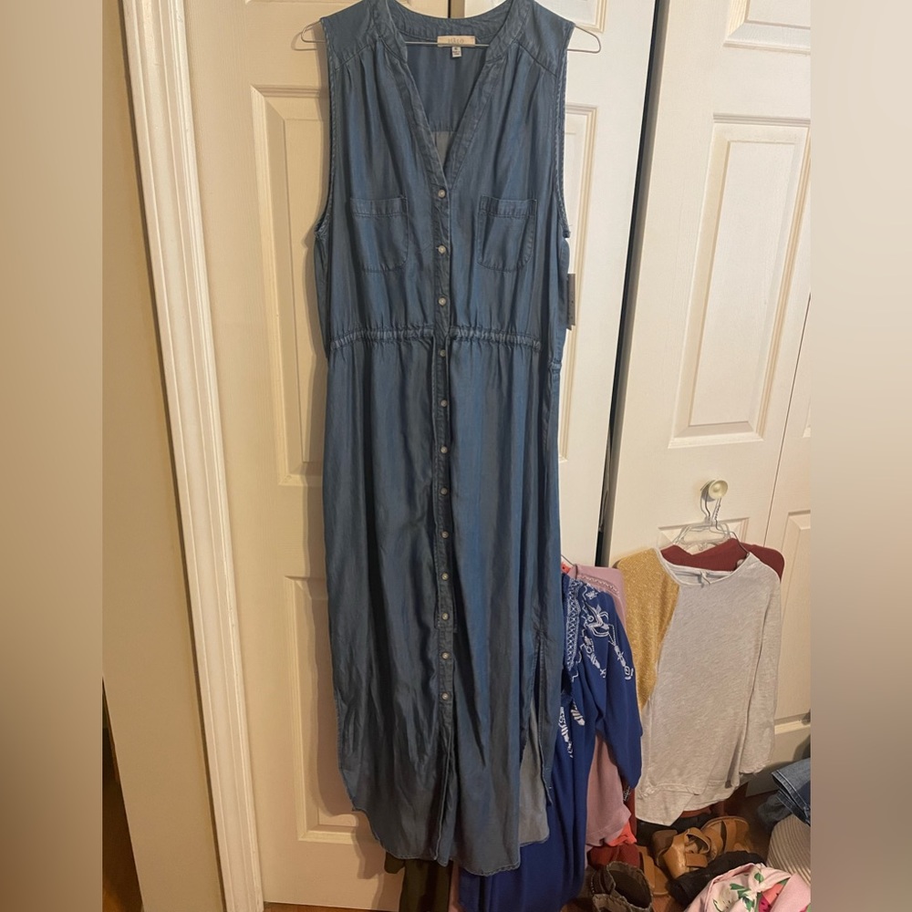 Halo NWT light denim sleeveless dress sz xl
